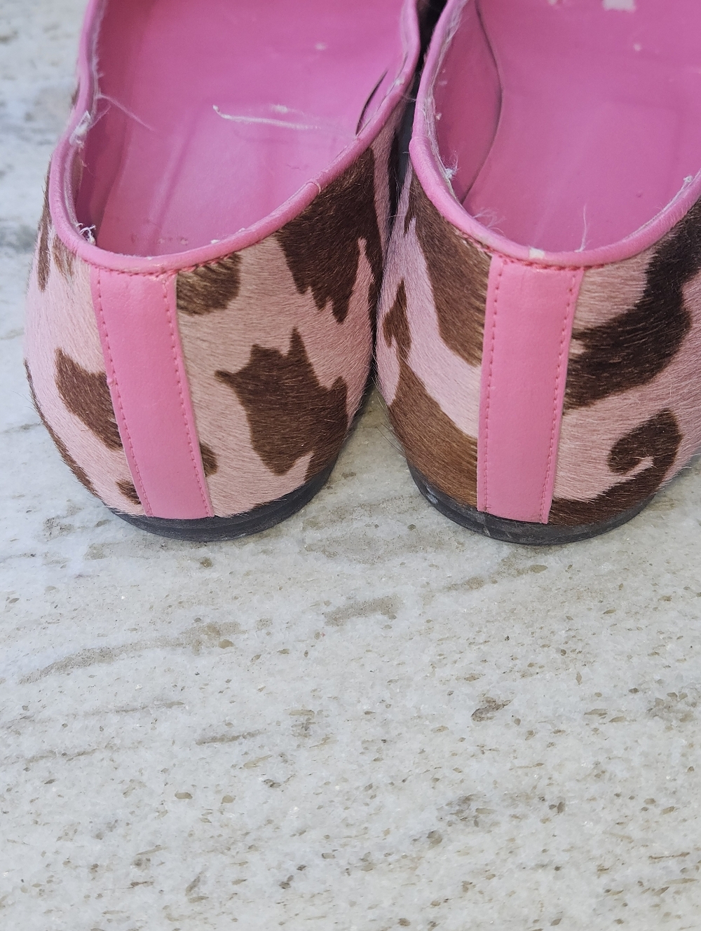 JOIE Pink Leopard Print Women’s Ballet Flats VINTAGE Saks 5th. 8.5 - Picture 3 of 6